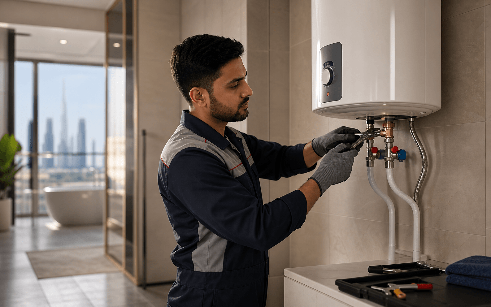 Water heater replacement service for Dubai apartments and villas